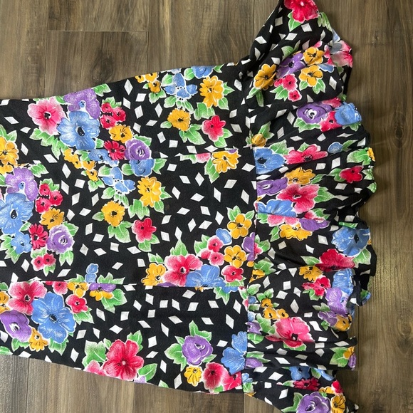 Floral Ruffled Tiered Sundress Scoop Neck - Picture 2 of 4